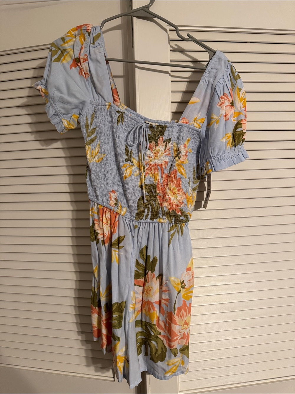 Billabong Light Blue Floral Romper